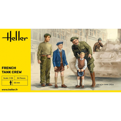 FRENCH TANK CREW - 1/35 SCALE - HELLER 30323